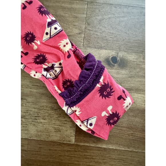 NWT Kickee Pants Red Ginger Alien Monsters Zipper Bamboo Long Sleeve Footie 0-3M - Picture 4 of 8